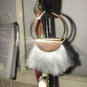 Tassel hoop earrings